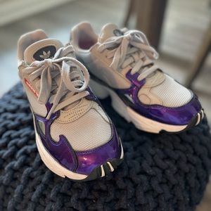 Adidas Falcon purple and gray size 7.5
